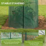 9.8' x 3.3' Plant Protector Tent, Crop Cage with Zipped Door and Ground Stakes for Garden