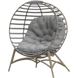 Chaise œuf, chaise panier pliable avec grand coussin de siège