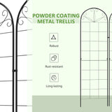 2 Pcs Garden Trellis for Climbing Plants, Outdoor Metal Trellis Plant Support Trellises for Patio