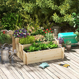 3 Tier Raised Garden Bed with 9 Grow Grids and Bed Liner for Garden