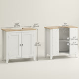 Bathroom Sink Vanity Unit, Under Sink Bathroom Cabinet with U-Shape Design and Adjustable Shelf
