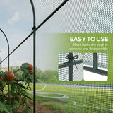 9.8' x 3.3' Plant Protector Tent, Crop Cage with Zipped Door and Ground Stakes for Garden
