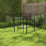 Parc de jeux pour animaux de compagnie 8 panneaux clôture maison bricolage métal lourd pliable intérieur extérieur 39
