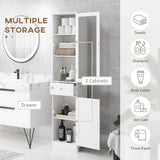 Tall Bathroom Cabinet, Bathroom Storage Cabinet with Drawers, 2 Doors and Adjustable Shelves
