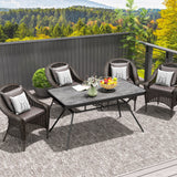 Rectangle Outdoor Dining Table for 6, with 1.7