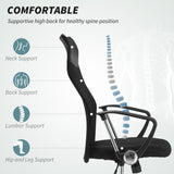 Ergonomic Mesh Office Chair, High Back Computer Desk Chair with Adjustable Height, Tilt Function, 360° Swivel Office
