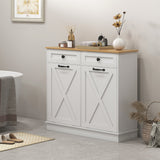 Tilt Out Laundry Cabinet, Bathroom Storage Cabinet with 2 Removable Baskets and 2 Drawers