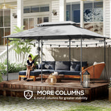 Gazébo patio toit double 10' x 13'