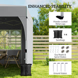 9.6 x 9.6 ft Pop Up Canopy Tent with 3 Sidewalls, UPF 50+ 1-Button Push Easy Setup Outdoor Instant Canopy
