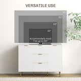 Armoire de Rangement de Cuisine Moderne, Buffet Bahut avec 3 Tiroirs et Étagères Ajustables pour Cuisine Couloir