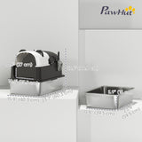 Panda Style XL Stainless Steel Cat Litter Box with Lid, 23.7