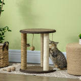 Arbre à chat 17 po, centre d'activités pour chatons avec jouets suspendus