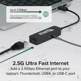 ADAPTATEUR ETHERNET USB-C PLUGABLE 2,5GBPS ADAPTATEUR 100W POWER DELIVERY