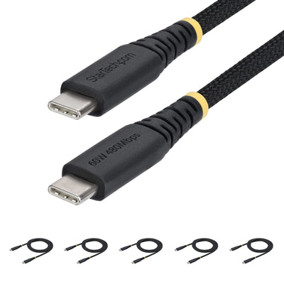 StarTech.com 5-Pack 3ft (91cm) USB-C Charging Cable, 60W (3A) PD, Dual