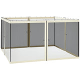 Replacement Mosquito Netting for Gazebo 12' x 12' Black Screen Walls for Canopy with Zippers