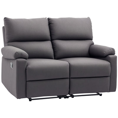 Canapé inclinable 2 places, Causeuse inclinable avec repose-pieds et dossier divisé