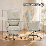 Office Chair with Foot Rest, Ergonomic Reclining Computer Gaming Chair w