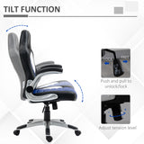 Fauteuil de bureau gaming en cuir PU, chaise d'ordinateur de direction avec hauteur réglable et roulettes pivotantes