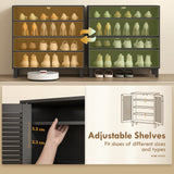 Shoe Cabinet with Adjustable Shelves Shoe Storage Cabinet with 2 Doors for Entryway Hallway
