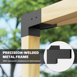 Pergola Kit, 15° Slanted Pergola Bracket Kit with 3-Way Brackets, Wall Mounts for 3.6