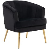 Fabric Armchair, Modern Accent Chair with Gold Metal Legs for Living Room