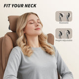 Reclining Office Chair, Executive Desk Chair with Pet-Friendly Fabric, Headrest, Footrest, Swivel Wheels