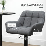 Swivel Barstools Set of 2 Adjustable Bar Stools with Footrest Armrests and PU Leather Back for Dining Room