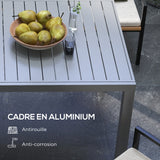 Aluminum Outdoor Dining Table for 6-8 People