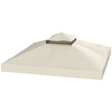 10' x 10' Gazebo Canopy Replacement Cover, 2-Tier Garden Gazebo Roof Replacement