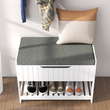 Porte-manteau mural avec banc de rangement à chaussures, meuble d'entrée avec banc, porte-vêtements avec étagères pour couloir