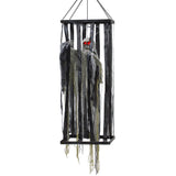 Animatronics Hanging Skeleton Reaper in Cage