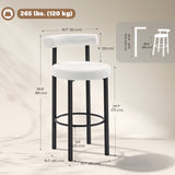 Bar Stools Set of 2, Bar Height Stools with Footrest for Kitchen Island