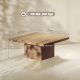 Square Coffee Table, Center Table with 1.6