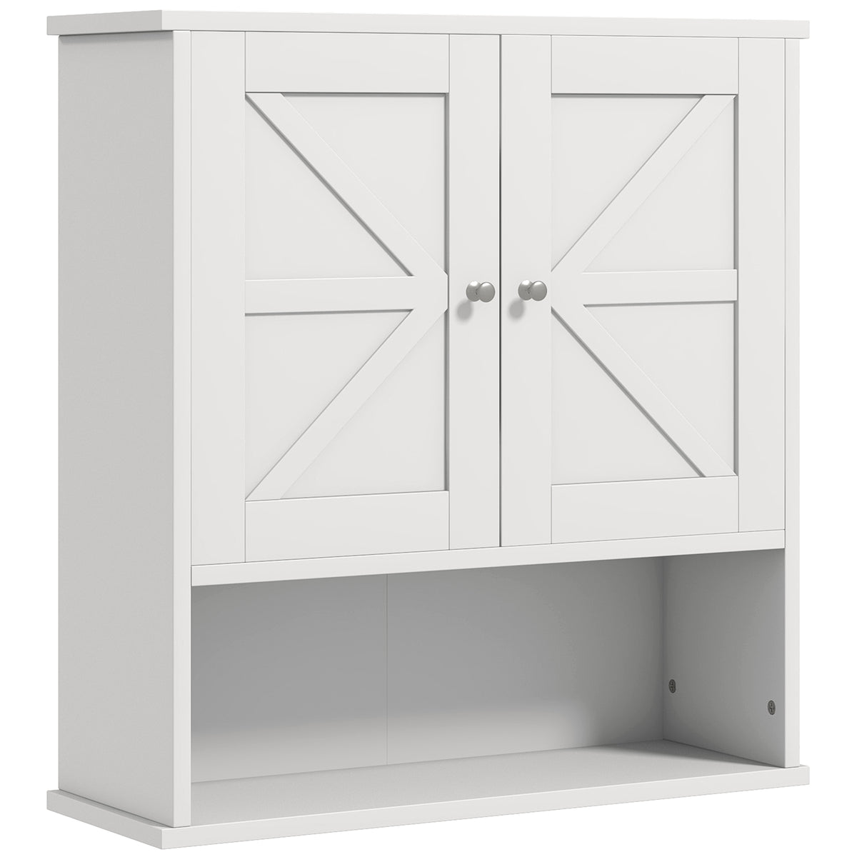 Farmhouse Bathroom Medicine Cabinet, and Adjustable Shelf for Laundry Room