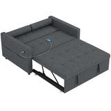 Canapé-lit Convertible, Petit Causeuse Lin Futon pour Salon