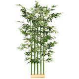 5ft Tall Artificial Bamboo Tree, Decorative Faux Plant with Pine Wood Base for Indoor Home Office Decor