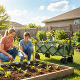 130L Folding Garden Cart with Wheels