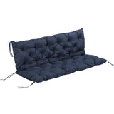 Porch Swing Cushion Garden Bench Cushion with Backrest, Non-Slip 3-Seater Soft Pad, 59.1