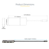 StarTech.com 3-Port USB-C Multi-Monitor Adapter, USB Type-C to 3x Disp