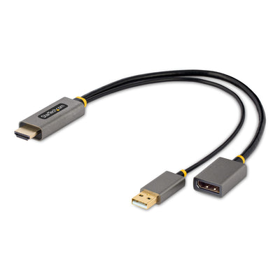 StarTech.com 1ft (30cm) HDMI to DisplayPort Adapter Cable, Active 4K 6
