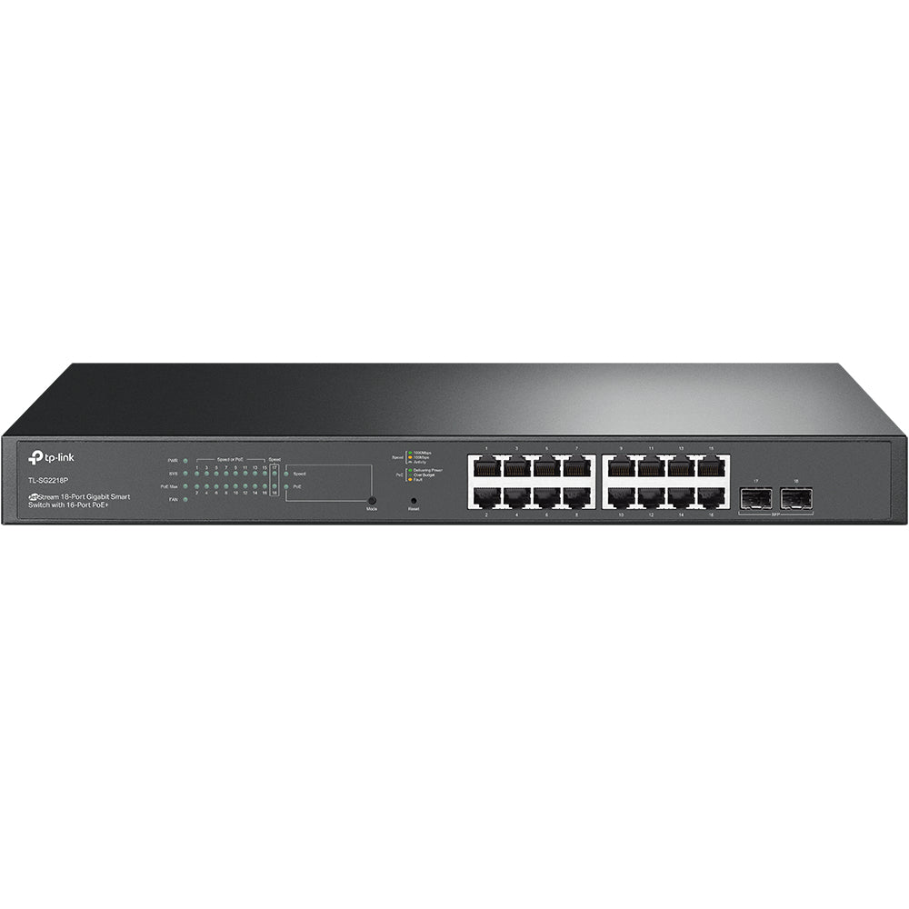 Commutateur intelligent Gigabit 18 ports TP-Link JetStream avec 16 ports PoE+