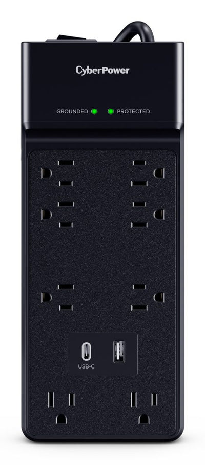 CyberPower CSP806UC18 Surge Protector, 8 Outlets, 2400J