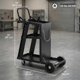 Welding Utility Cart 3-Tier Heavy Duty Rolling Tool Cart with Gas Cylinder Holder