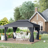 Gazébo patio 13' x 10', structure aluminium robuste