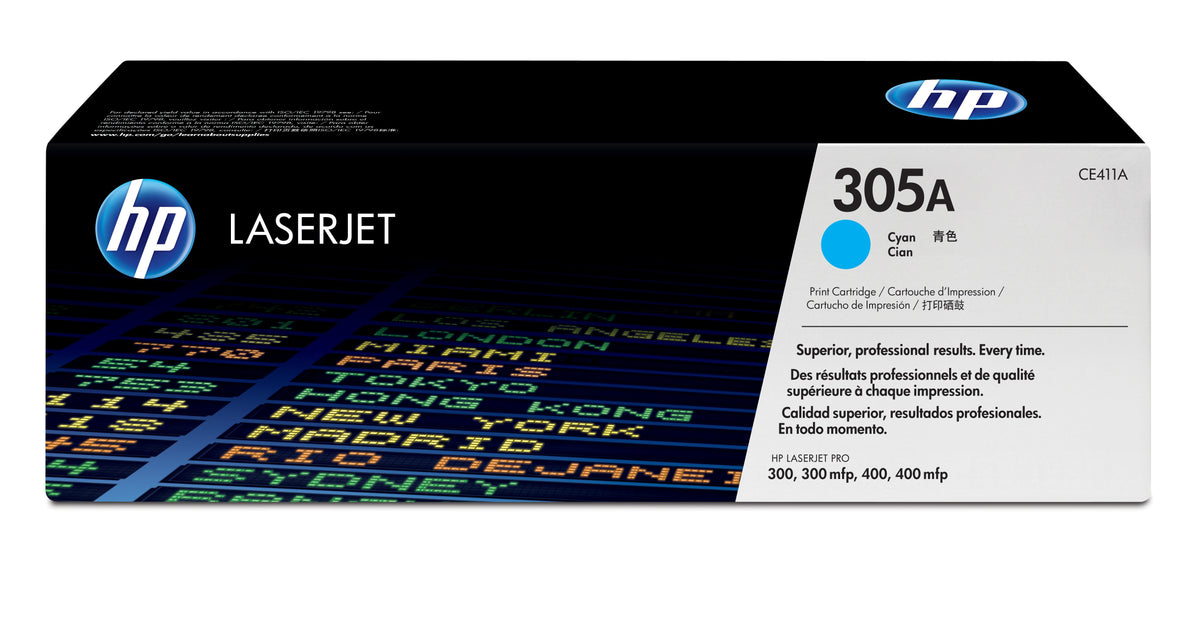 Cartouche de toner LaserJet original HP 305A cyan
