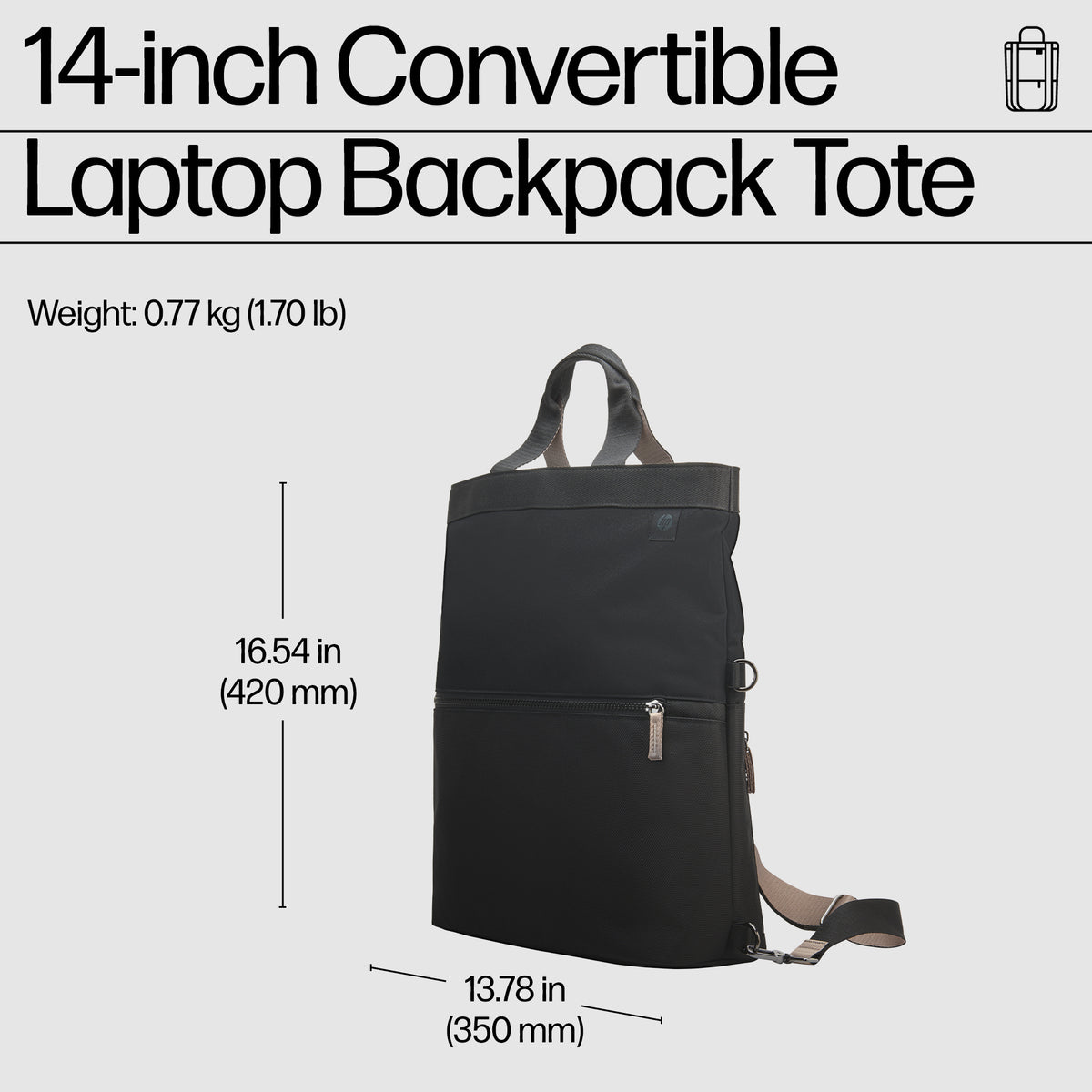 Sac à dos convertible pour ordinateur portable HP 14 pouces