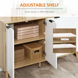 Modern Sideboard and Buffet, Dining Room Cabinet with Adjustable Shelves and