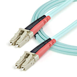Câble Fibre Optique Multimode LSZH 1M 10Gb AQUA LC/LC Duplex 50/125