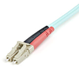 Câble Fibre Optique Multimode LSZH 1M 10Gb AQUA LC/LC Duplex 50/125