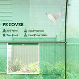 8'x6.6'x6.6' Heavy Duty Walk-in Greenhouse Garden Tunnel Hot House Outdoor Flower Vegetable Growth Warm House Roll Up Door, Steel